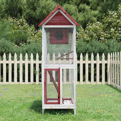 vidaXL Wooden Bird Cage 60x58.5x160cm. 172257 Brown