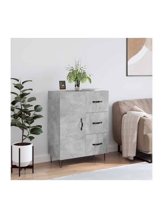 Wooden Buffet with Drawers Gray L69.5xW34xH90cm