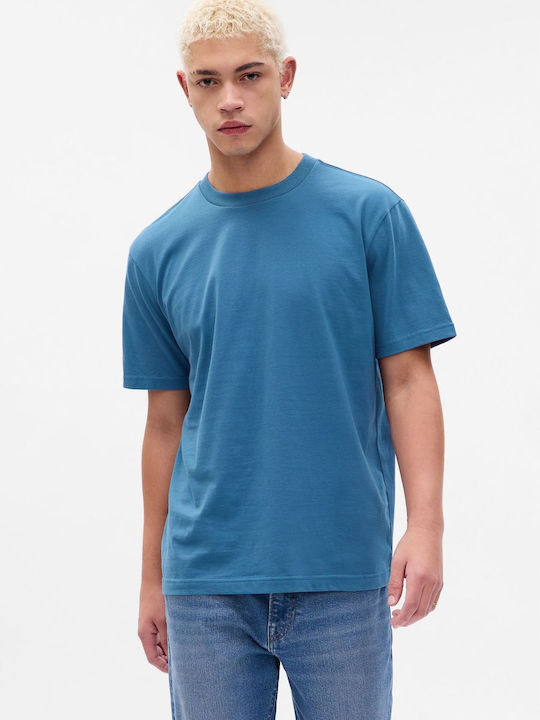 GAP T-shirt Bărbătesc cu Mânecă Scurtă Albastru