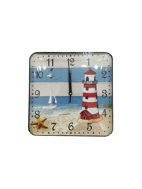 Wall Clock Plastic Blue