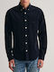 Gant Men's Shirt Long Sleeve Corduroy Navy Blue