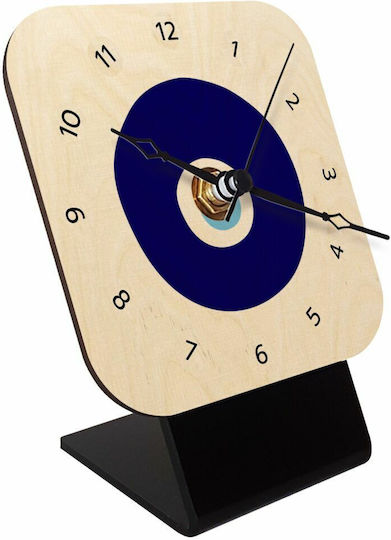 Koupakoupa Koupakoupa Tischuhr Holz Beige KP_6712_CLOCK-DESK-SQUARE-WOOD