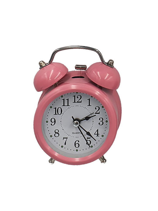 Tabletop Clock with Alarm Pink 3704