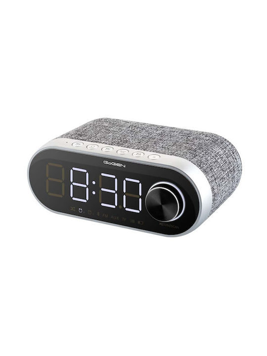 GoGEN Tabletop Digital Clock with Alarm & Radio Gray