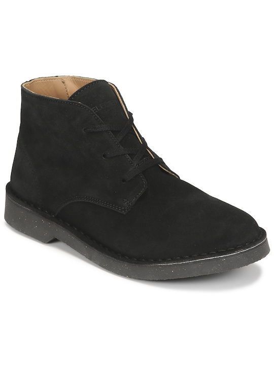 Selected Suede Negru Ghete barbati