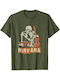 Pegasus Nirvana Bedrucktes T-shirt Khaki