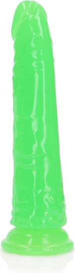 Shots Glass Dildo with Balls and Suction Cup Green 15.5cm
