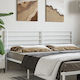 vidaXL Metallic White Bed Headboard 198x90cm