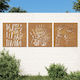 vidaXL Wall Decoration Garden Metal 55cmx55cmx0.7cm 3pcs 824509
