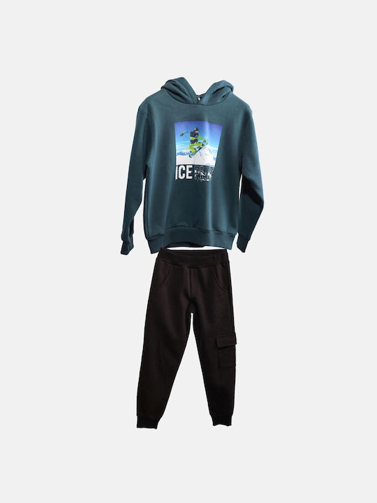 Joyce Kids Sweatpants Set Petrol Blue 2pcs