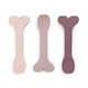 Done by Deer Baby Set with Spoons made of Silicone 3pcs Pink
