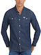 Long-sleeved Denim Shirt Blue