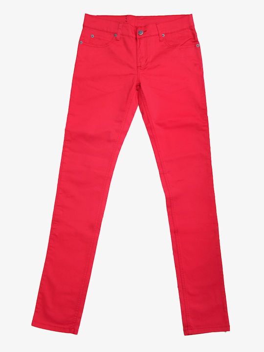 Cheap Monday Дамски Текстилен Панталон Червен