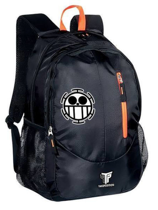 Takeposition School Bag Backpack Junior High-High School Black with Water Bottle Holder