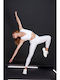 Training Γυναικείο Cropped Κολάν Ψηλόμεσο & Push Up Λευκό