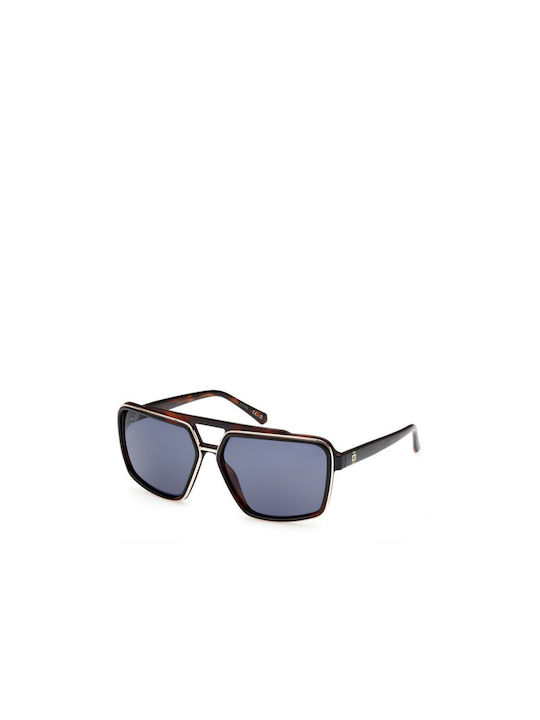 Guess Men's Sunglasses with Brown Tartaruga Plastic Frame and Gray Lens GU00076 52V