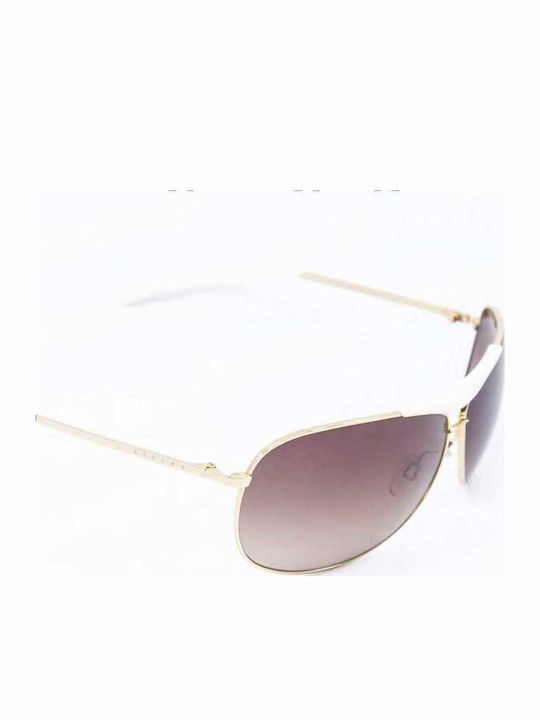 Sisley Sunglasses Χρυσά with Metal Frame & Brown Lens