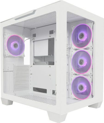 LC-Power 807W Stormwatch_X Midi Tower Computer Case with Window Panel White