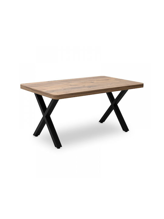 Moera Tisch Speisesaal Holz mit Metallgestell 110x65x43cm