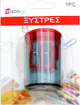 Double Pencil Sharpener Barrel Red