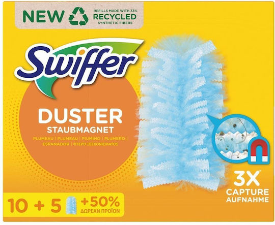 Swiffer Pană Duster Pentru Curățarea Prafului Cu Mâner & Piese De Schimb 10 Bucăți
