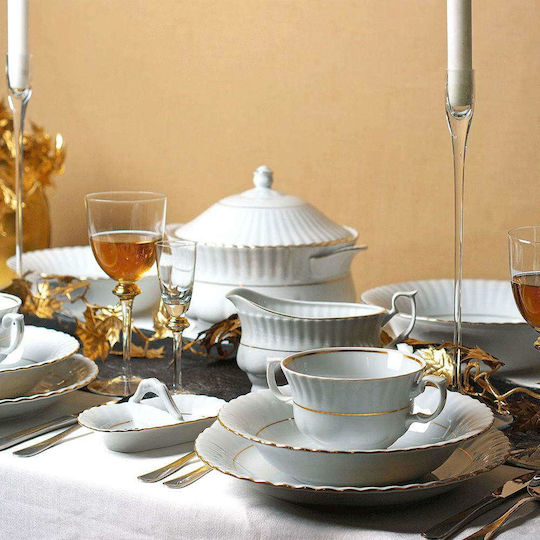 Cryspo Trio Ivona Beige Porcelain Dinnerware Set 20pcs