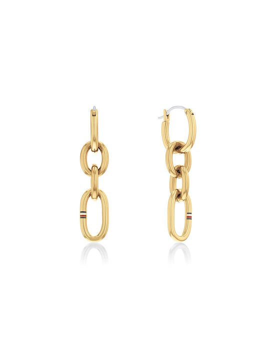 Tommy Hilfiger Earrings Pendants made of Steel Gold Plated