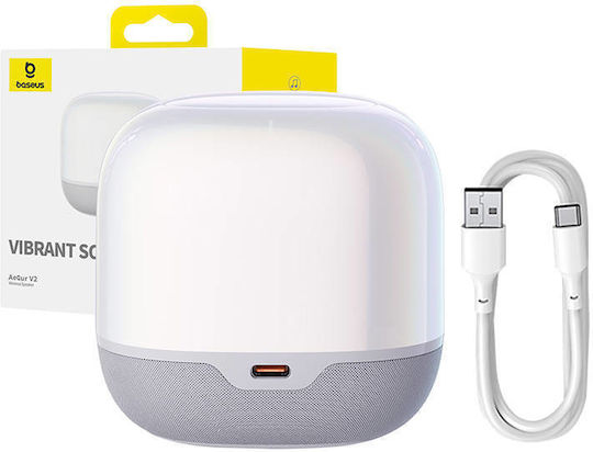 Baseus AeQur Series V2 Ηχείο Bluetooth με Διάρκεια Μπαταρίας έως 30 ώρες Λευκό