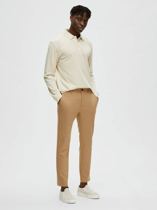 Selected Men's Trousers in Slim Fit Brown