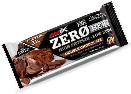 Amix Zero Hero Μπάρα με 31% Πρωτεΐνη & Γεύση Double Chocolate 65gr