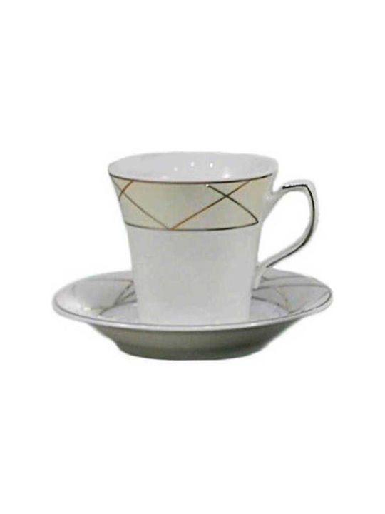 Cryspo Trio Global Porcelain Tea Cup Set Beige 42.265.16