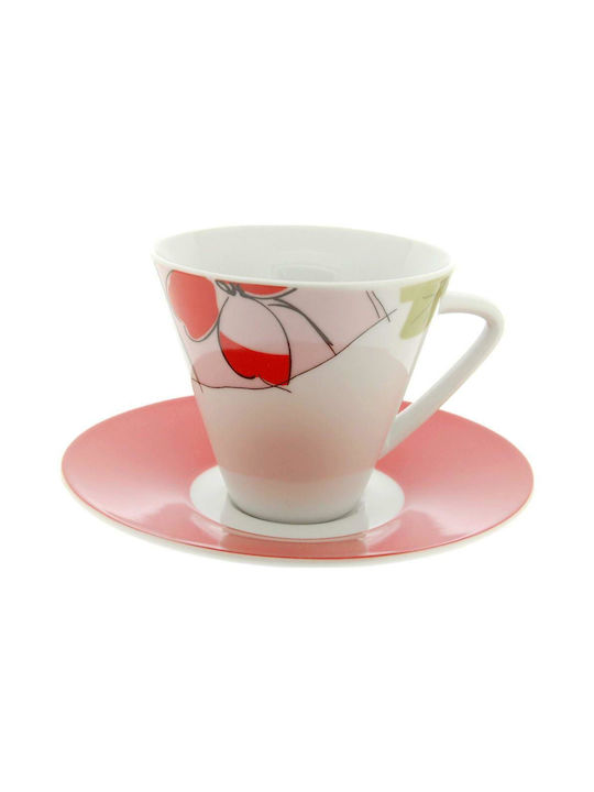 Cryspo Trio Emotion Porcelain Tea Cup Set Multicolour 25.003.16