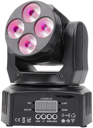 NN Lumina în mișcare Spălați LED DMX 408 RGBW / Alb cald
