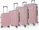 Playbags Valize de Călătorie Dure Roz cu 4 roți Set 4buc