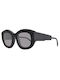 Kuboraum Women's Sunglasses with Black Plastic Frame and Black Lens B5 BM