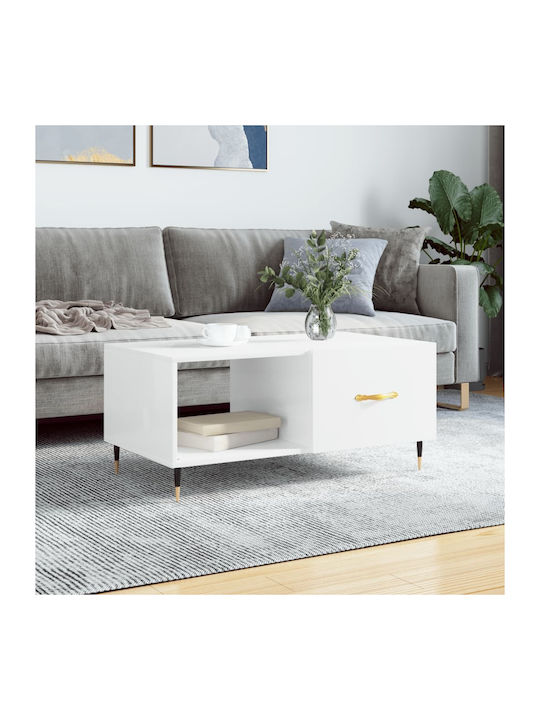 Rectangular Coffee Table White L90xW50xH40cm