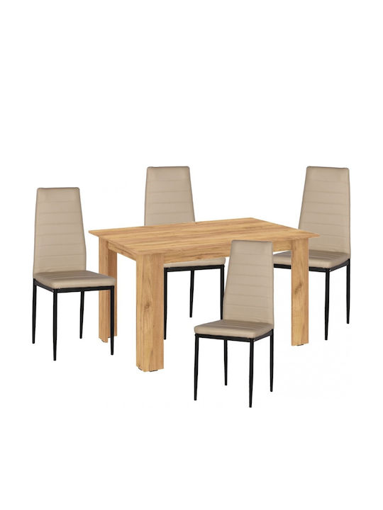 Esszimmer Erweiterbar 5Stück 120(+58)x80cm