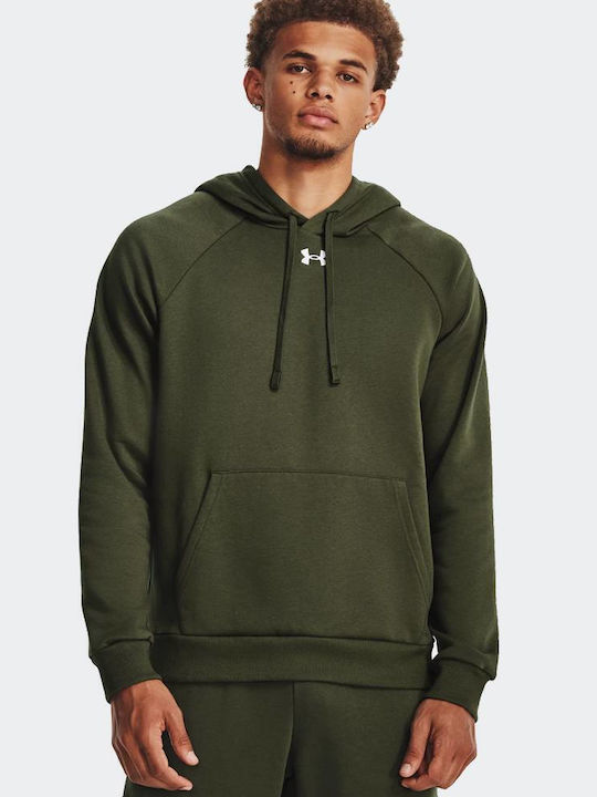 Under Armour Men's Sweatshirt with Hood and Pockets Green