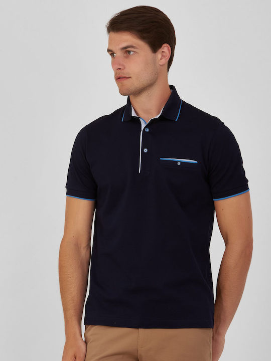 Kaiserhoff Ανδρικό T-shirt Κοντομάνικο Polo Navy Μπλε