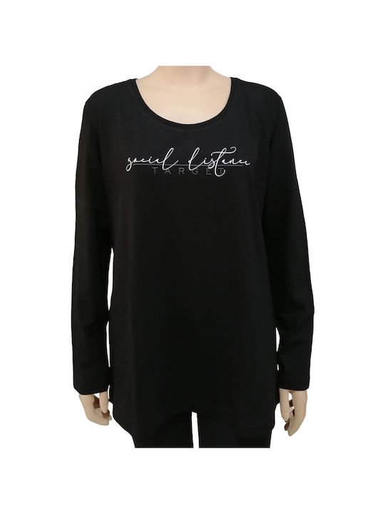 Target Women's Blouse Cotton Long Sleeve Black