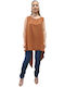 Damen Sommer Ärmellose Braune Bluse