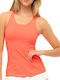Lucky In Love CT818-801 Women's Orange Tennis Top