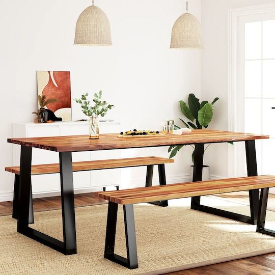 Tisch Speisesaal aus Massivholz & Metall 200x90x75cm Tisch Speisesaal aus Massivholz & Metall 200x90x75cm