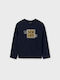 Mayoral Kids Blouse Long Sleeve Navy Blue