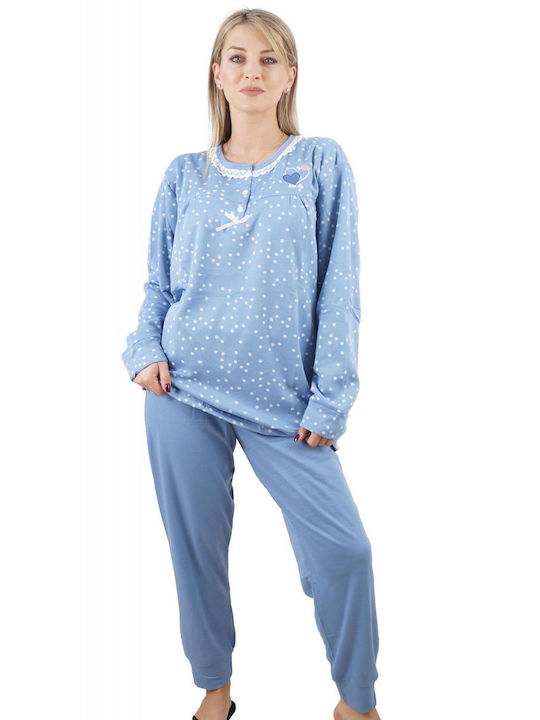 G Secret De iarnă Set Pijamale pentru Femei Albastru deschis