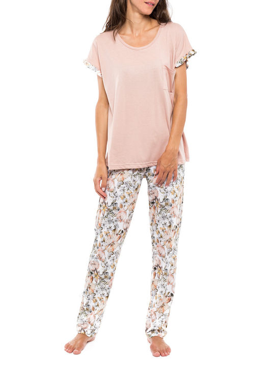 Pink Label De vară Set Pijamale pentru Femei Roz