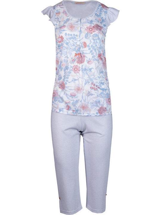 Pink Label Pink Label Sommer Baumwollene Damen Schlafanzug Set Rosa