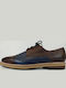 Leder Herren Oxfords Blau