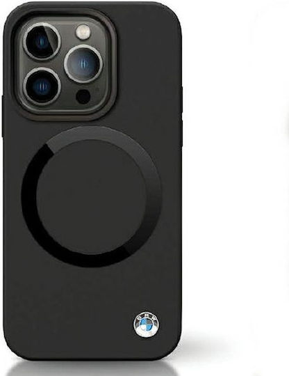 BMW Umschlag Rückseite Silikon Schwarz (Apple iPhone 14 Pro)
