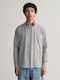 Long-sleeved Cotton Shirt Striped Black